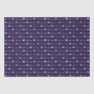 Purple & Silver Blue Evil Eye Lashes Nazar Mati  Tissue Paper
