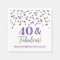 Purple Silver Confetti 40 & Fabulous Birthday