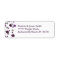Purple & Silver Dots Address Label