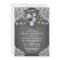 Purple Silver Grey Floral Rustic Mason Jar Wedding