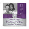 Purple, Silver Grey Floral Save the Date Magnet