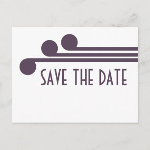Purple Simple Deco Chic Enregistrer la date Carte 