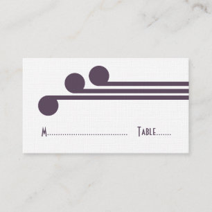 Purple Simple Deco Chic Place Card
