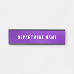 Purple 💜 Simple Department Name Door Sign