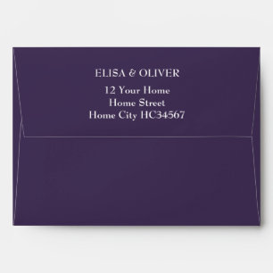 Purple Simple Elegant  Return Address Envelope