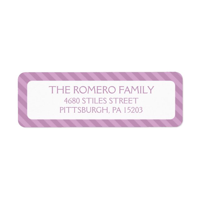 Purple Simple Stripes Custom Personalized (Front)