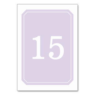 Purple Simply Elegant Table Card