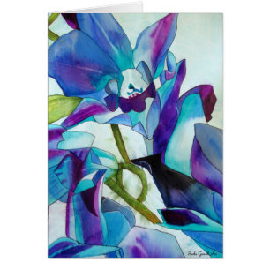 Purple Singapour orchidée aquarelle