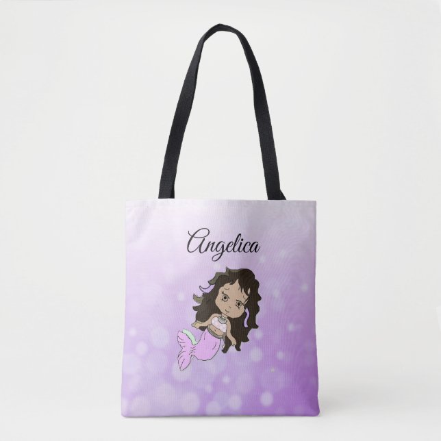 Purple sirène Sac fourre-tout personnalisé (Devant)