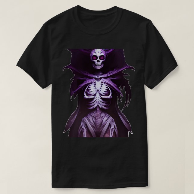 purple skeleton girl T-Shirt (Design Front)
