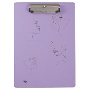 Purple Sketch-Style Notebook – Aesthetic Hardcover Clipboard