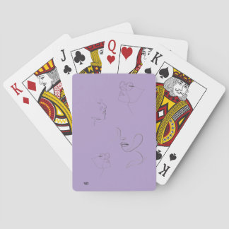 Purple Sketch-Style Notebook – Aesthetic Hardcover Playing Cards