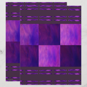 Purple Skies Tiles Scrapbook Paper 2-Sided Page