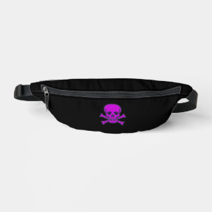 Purple Skull black fanny pack