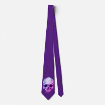 purple skull tie