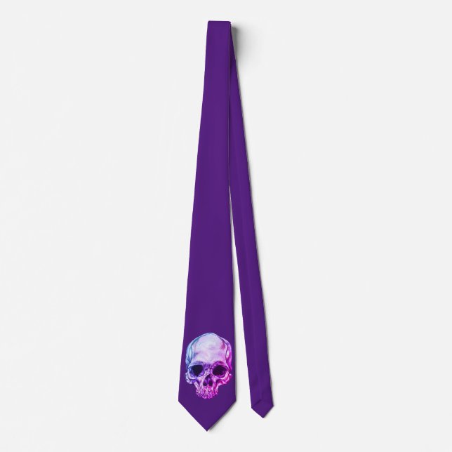 purple skull tie (Front)