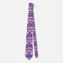 Purple Skull Tie