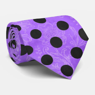 Purple Skulls and Sunflower Series Design 7 Tie