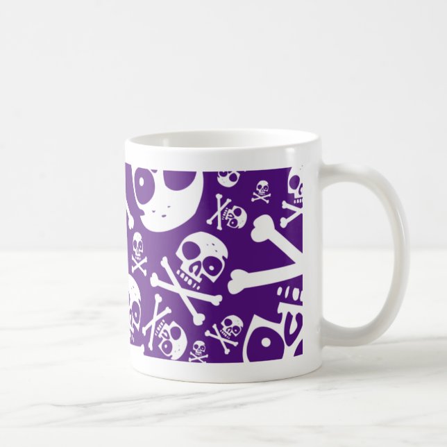 Purple Skulls Coffee Mug (Right)