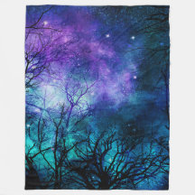 Purple sky in the magical forest