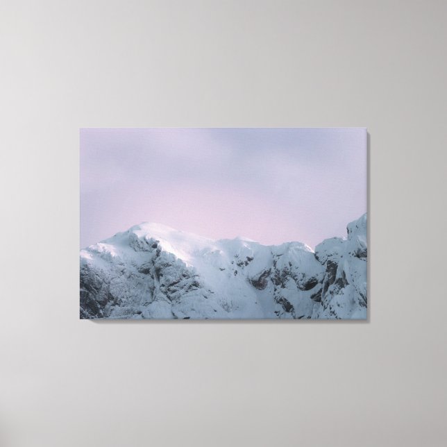 Purple sky over mountains canvas print (Front)