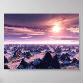 Purple sky poster