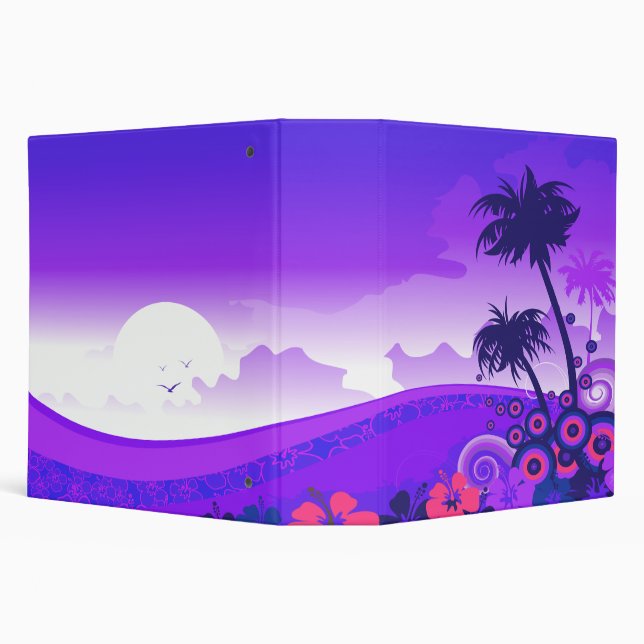 purple skys tropical bliss notebook binder (Background)