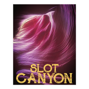 Purple Slot Canyon Pink Text or Your Photo & Text