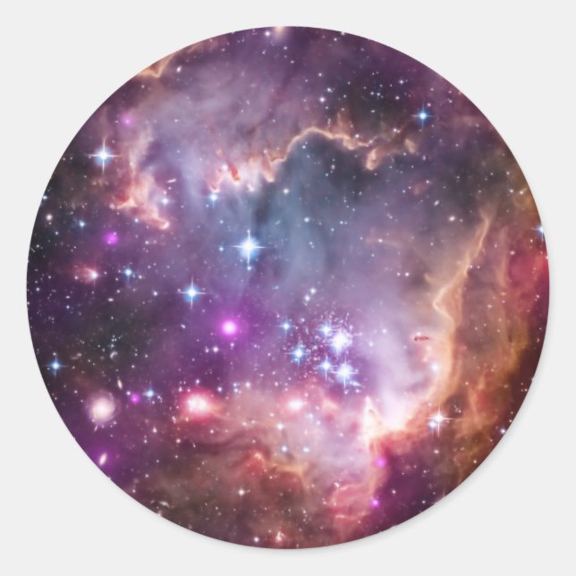 Purple Small Magellanic Cloud Classic Round Sticker (Front)