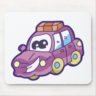 Purple Smiling Car Mouse Pad