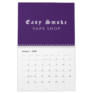 Purple Smoke Vape Shop Business Calendar
