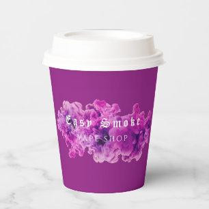 Purple Smoke Vape Shop Business Paper Cups