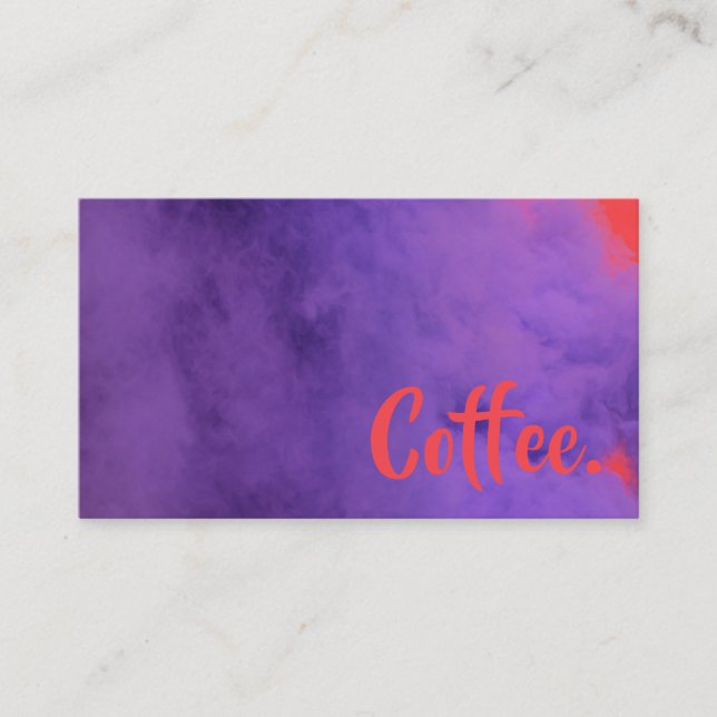 Purple Smoke Word Beyond Coffee Punch-Card Loyalty Card (Front)