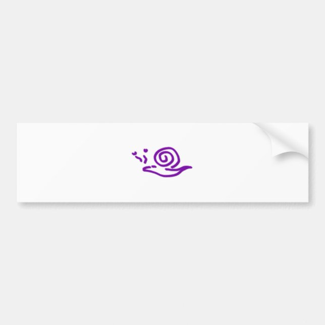 Purple Snail Passing Through Bumper Sticker (Front)