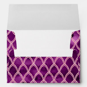 Purple Snake Serpent Reptile Pattern Envelope