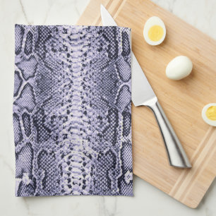 Purple Snake Skin Animal Print Kitchen Towel