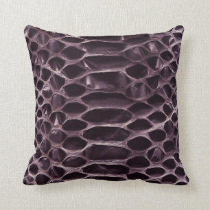Purple Snake Skin Throw Pillow