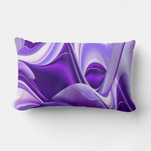 Purple Snow Dream , Abstract Fantasy Rainbow-Art Lumbar Pillow