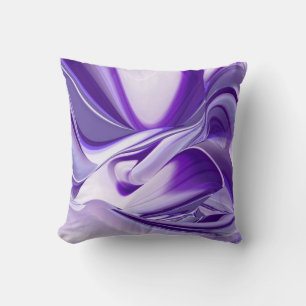 Purple Snow Dream , Abstract Fantasy Rainbow-Art Throw Pillow