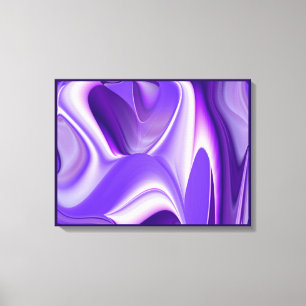 Purple Snow Dreams, Abstract Fantasy Rainbow Art Canvas Print