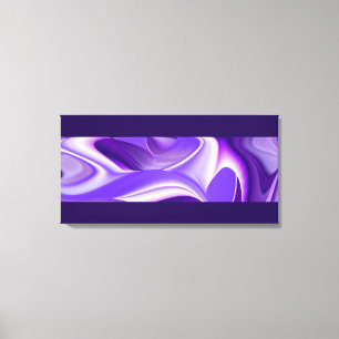 Purple Snow Dreams, Abstract Fantasy Rainbow Art Canvas Print