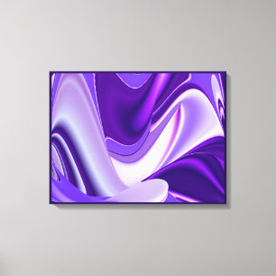 Purple Snow Dreams, Abstract Fantasy Rainbow Art Canvas Print