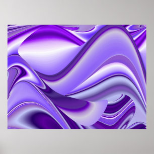 Purple Snow Dreams, Abstract Fantasy Rainbow Art Poster