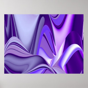 Purple Snow Dreams, Abstract Fantasy Rainbow Art Poster