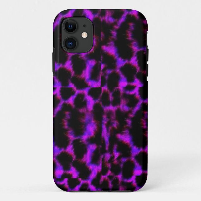 Purple Snow Leopard Case-Mate iPhone Case (Back)