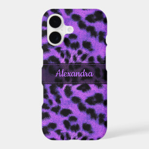 Purple Snow Leopard Skin Print, Name Personalized