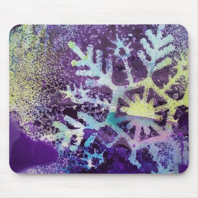 Purple Snow Mouse Pad (Front)