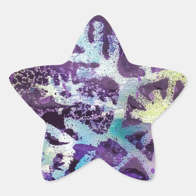 Purple Snow Star Sticker (Front)
