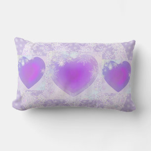 Purple snowflake lumbar pillow