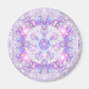 Purple snowflake magnet